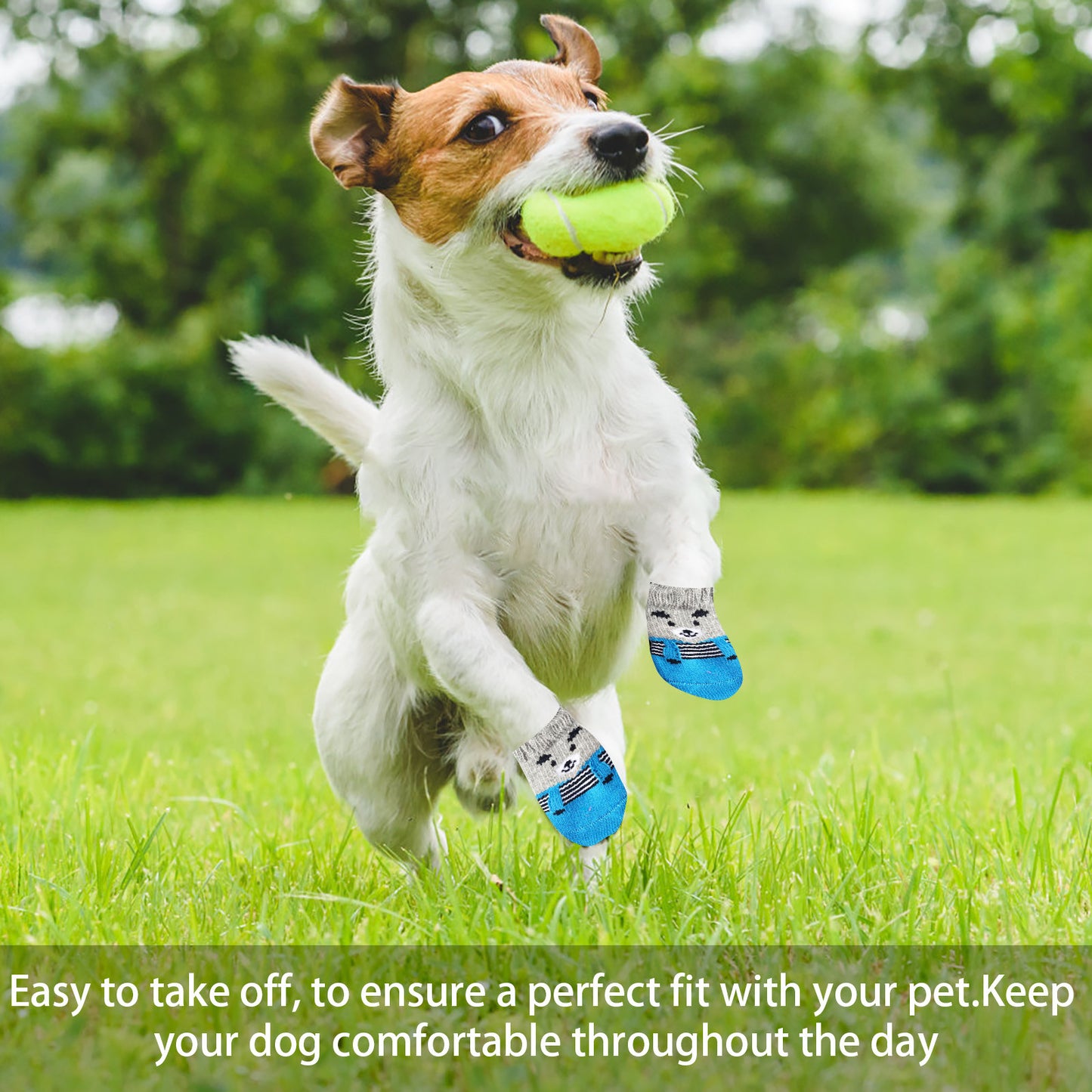 4pcs Winter Anti-Slip Pet Dog Socks Small Cat Dogs Anti-Scratch And Anti-Dirty Warm Socks Paw Protector For Small Medium Pets