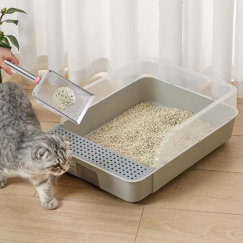 Pets Litter Sand Shovel Ergonomic Handle Deep Shovel Pet Cleaning Tool Pooper Scooper For Cats Waste Receptacles Pet Toilet