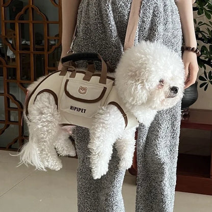 Pets Outdoor Carrying Bag Small Dogs And Medium-sized Cats with Harnesses Clip Adjustable Shoulder Handheld for Hiking Daily Use