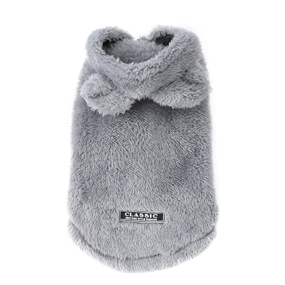 Soft Dog Hoodies For Winter Fleece Warm Pet Hoodies For Small Medium Dogs Cats Rabbit Ear Funny Pets Costume Cute Yorkshire Coat