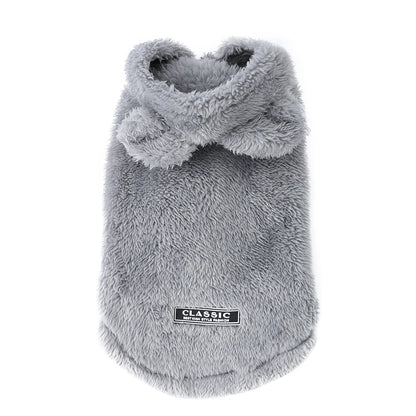 Soft Dog Hoodies For Winter Fleece Warm Pet Hoodies For Small Medium Dogs Cats Rabbit Ear Funny Pets Costume Cute Yorkshire Coat