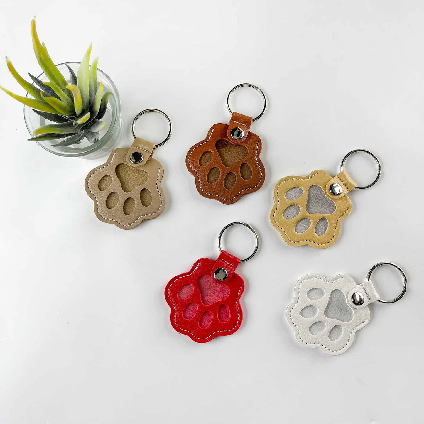 Leather Keychain Creativity Pets Hair Storage Hanging Decorations Cat Dog Hair Elegant Cute Handbag Hanging Decorations