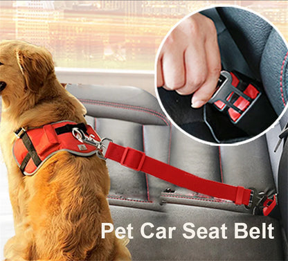 Pet Cat Dog Car Seat Belt Adjustable Pet Dog Seat Breakaway Solid Car Harness Outdoor Travel Safety Protector Pets Accessories