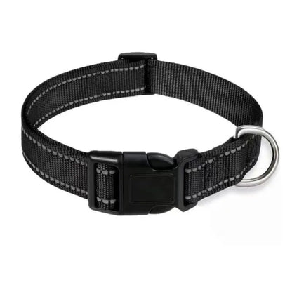 Dog Collar Reflective Strap With Safety Nylon Pet Collar Adjustable Pet Traction Rope Suitable For Small And Medium-Sized Pets
