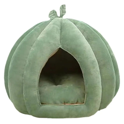 Pumpkin Cat Bed Pet House Enclosed Cat Nest Deep Sleep Comfort In Winter Cat Bed Pets Tent For Kittens Small Dogs Pet Supply