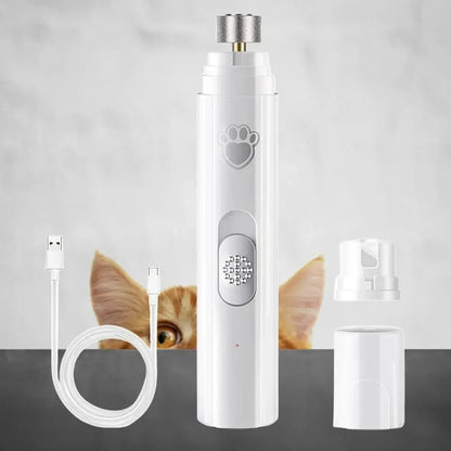 Pet Nail Clipper, Electric Dog Nail Grinder, USB Rechargeable Pet Nail Trimmer Painless with Polisher Wheel for Small/Large Pets