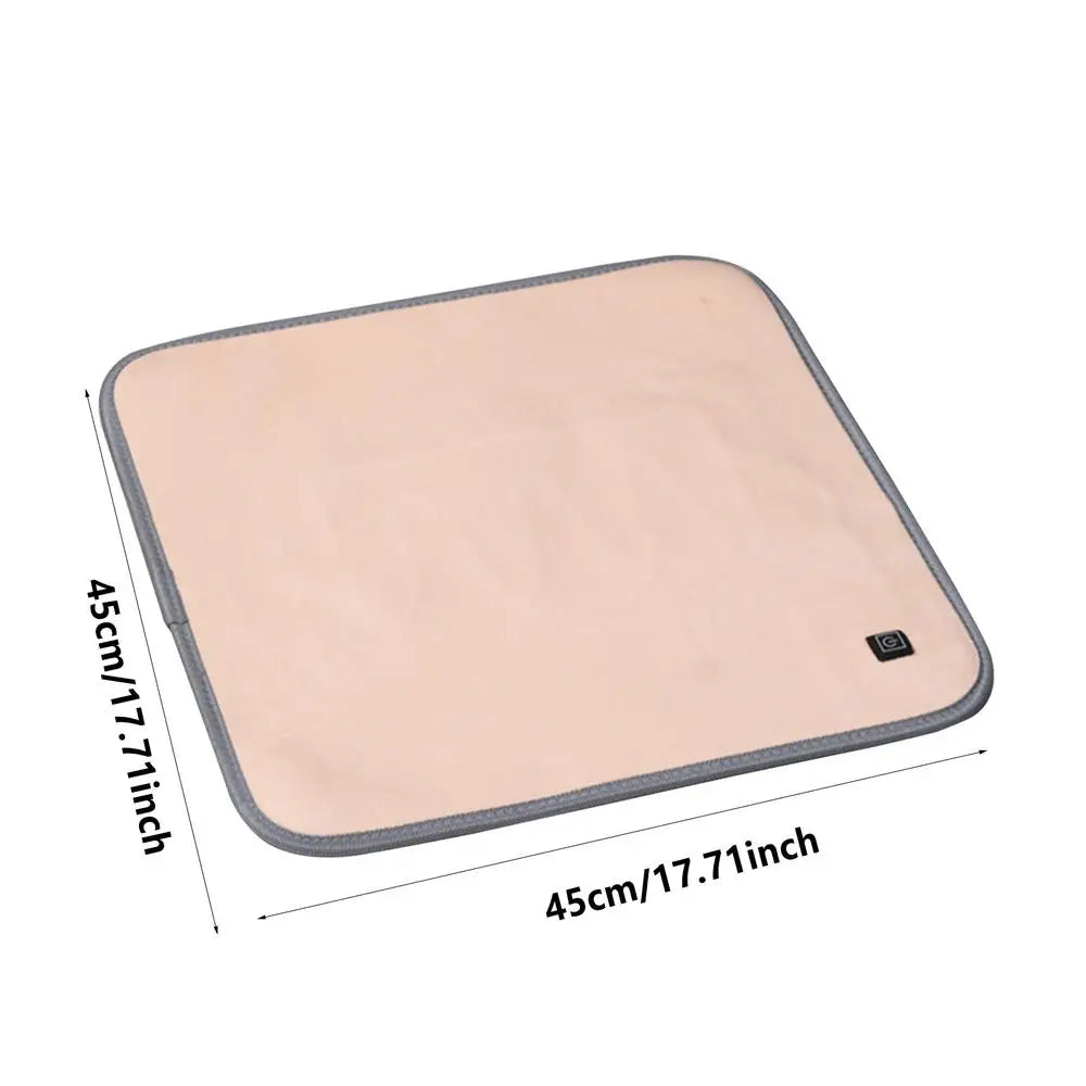 Heating Pad For Pets Anti Slip Cat Heated Pad With 3 Heating Level Durable Pet Warming Pad Auto Shut Off Heated Cushion