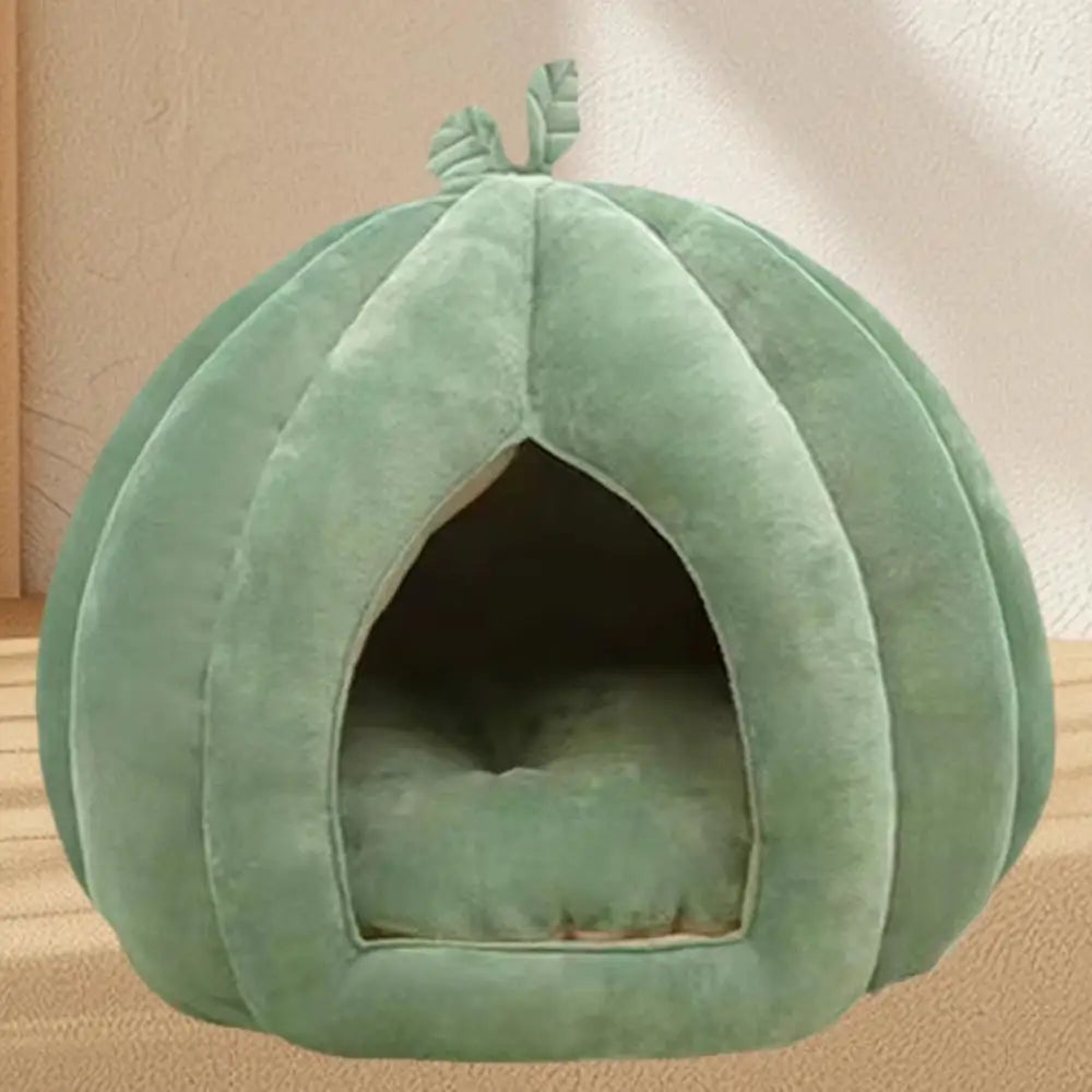 Pumpkin Cat Bed Pet House Enclosed Cat Nest Deep Sleep Comfort In Winter Cat Bed Pets Tent For Kittens Small Dogs Pet Supply