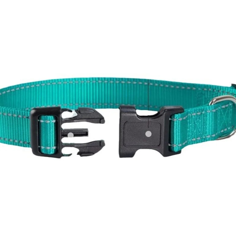 Dog Collar Reflective Strap With Safety Nylon Pet Collar Adjustable Pet Traction Rope Suitable For Small And Medium-Sized Pets
