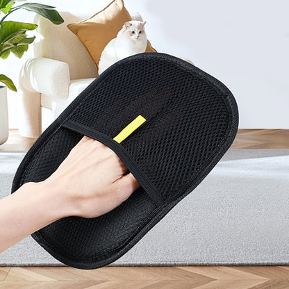 Pet Hair Removal Tool Set Reusable Static Removal Gloves, Double-Sided Grooming Gloves for Pets Removes Pet Fur Hair for Carpets