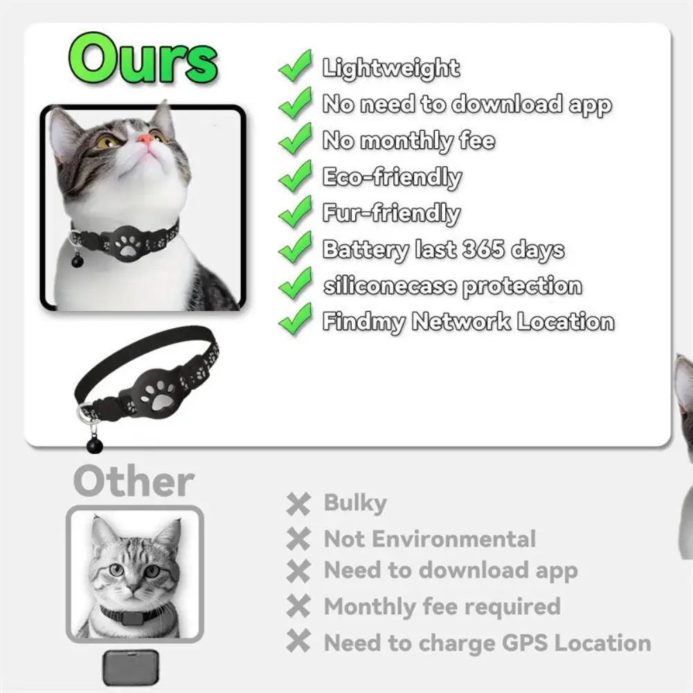 Cat Trackers GPS Cat Tracker Collar Pet Kitten GPS Collar Multifunctional Pet Smart GPS Trackers Pets Accessories iOS compatible