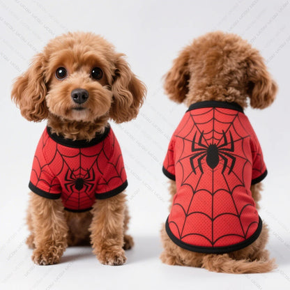 2025 Pet Summer Clothing Dog Vest Spider-Man Design Fresh And Cute Exclusive For Cute Pets  Quick Drying And Breathable