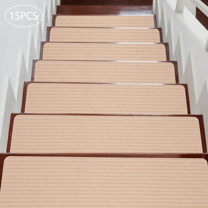 8"x 30" 15PCS Carpet Stair Treads, Non-Slip Carpet Stair Runner with Non Skid Rubber Backing Perfect for Pets, Elders