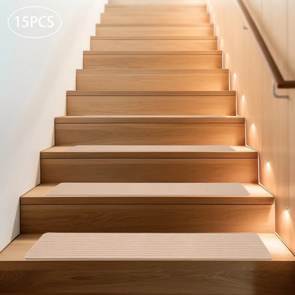 8"x 30" 15PCS Carpet Stair Treads, Non-Slip Carpet Stair Runner with Non Skid Rubber Backing Perfect for Pets, Elders