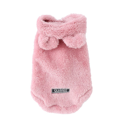 Soft Dog Hoodies For Winter Fleece Warm Pet Hoodies For Small Medium Dogs Cats Rabbit Ear Funny Pets Costume Cute Yorkshire Coat