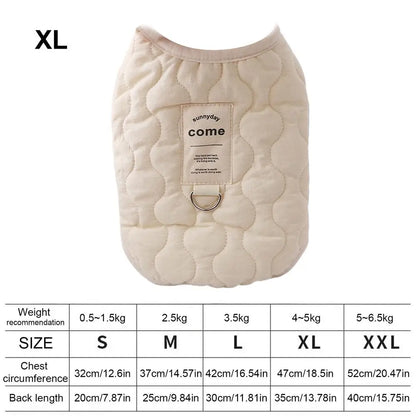 Winter Pet Coat Clothes for Cold Weather Clothing Warm Dog Clothes with Built in Harness Hole Pet Apparel for Small Dogs Cats