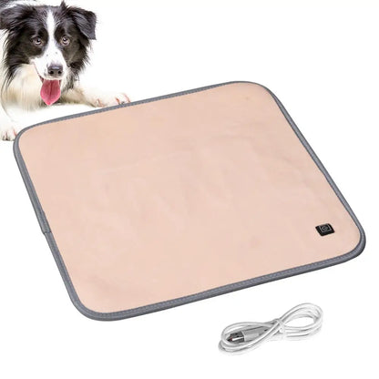 Heating Pad For Pets Anti Slip Cat Heated Pad With 3 Heating Level Durable Pet Warming Pad Auto Shut Off Heated Cushion