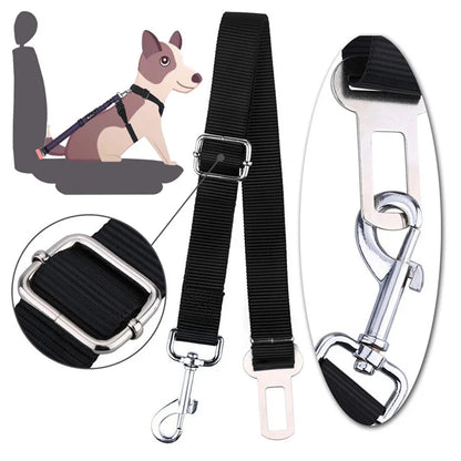 Pet Cat Dog Car Seat Belt Adjustable Pet Dog Seat Breakaway Solid Car Harness Outdoor Travel Safety Protector Pets Accessories