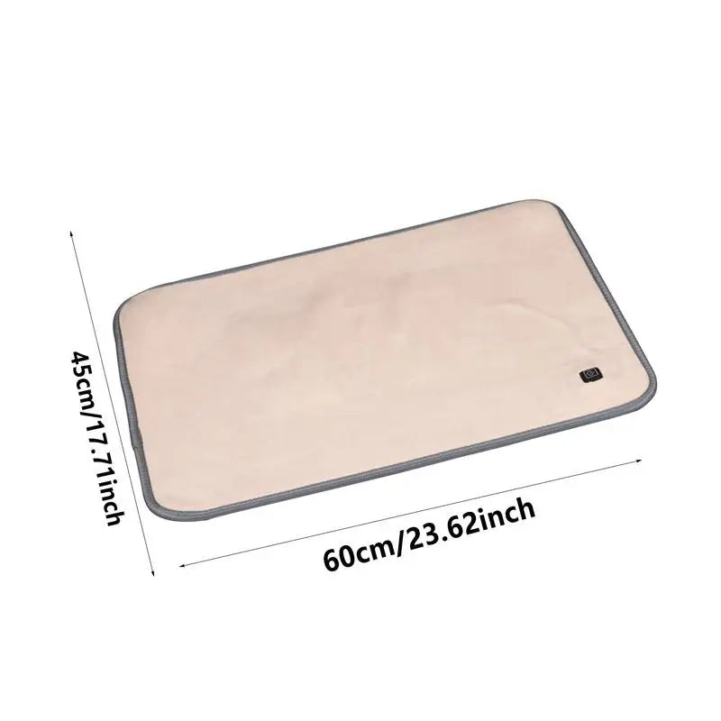 Heating Pad For Pets Anti Slip Cat Heated Pad With 3 Heating Level Durable Pet Warming Pad Auto Shut Off Heated Cushion