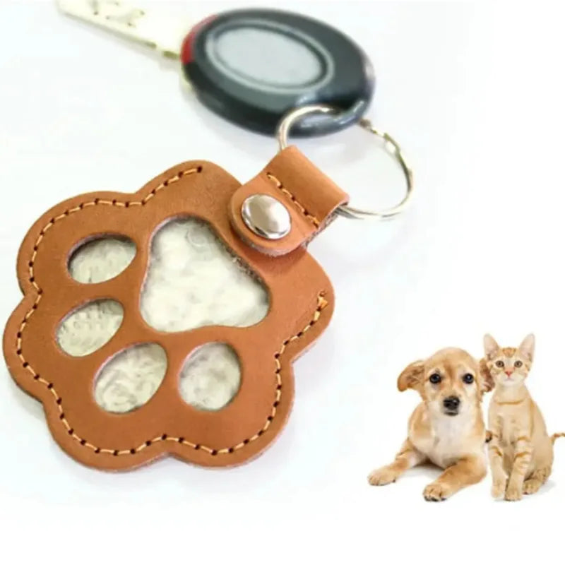 Leather Keychain Creativity Pets Hair Storage Hanging Decorations Cat Dog Hair Elegant Cute Handbag Hanging Decorations