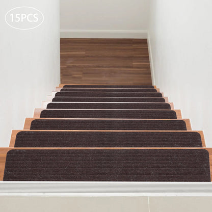 8"x 30" 15PCS Carpet Stair Treads, Non-Slip Carpet Stair Runner with Non Skid Rubber Backing Perfect for Pets, Elders