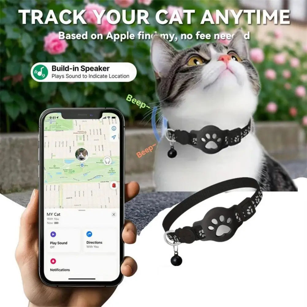 Cat Trackers GPS Cat Tracker Collar Pet Kitten GPS Collar Multifunctional Pet Smart GPS Trackers Pets Accessories iOS compatible