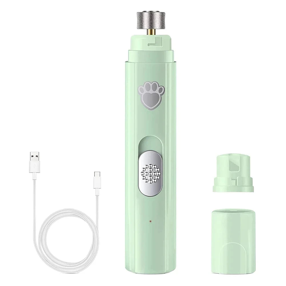 Pet Nail Clipper, Electric Dog Nail Grinder, USB Rechargeable Pet Nail Trimmer Painless with Polisher Wheel for Small/Large Pets