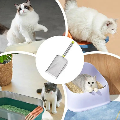 Pets Litter Sand Shovel Ergonomic Handle Deep Shovel Pet Cleaning Tool Pooper Scooper For Cats Waste Receptacles Pet Toilet