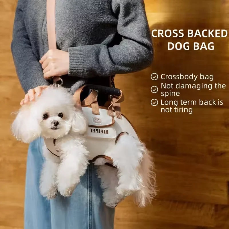Pets Outdoor Carrying Bag Small Dogs And Medium-sized Cats with Harnesses Clip Adjustable Shoulder Handheld for Hiking Daily Use