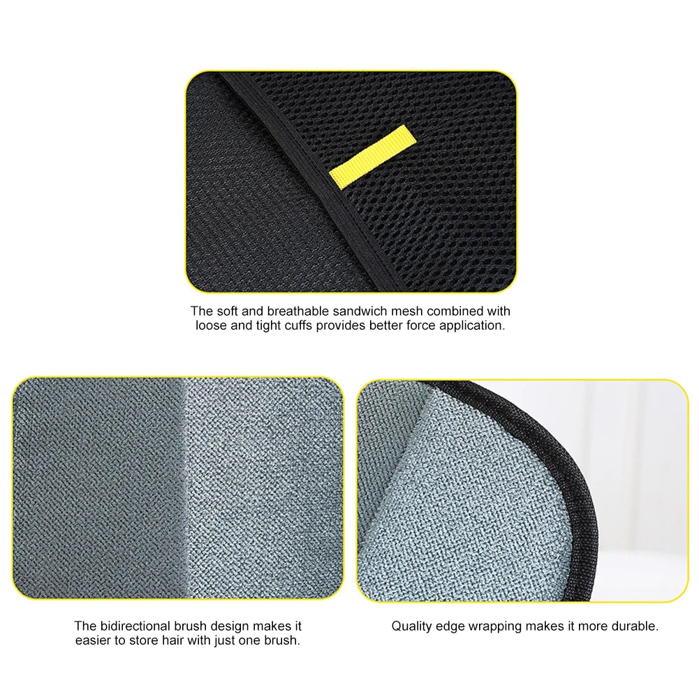 Pet Hair Removal Tool Set Reusable Static Removal Gloves, Double-Sided Grooming Gloves for Pets Removes Pet Fur Hair for Carpets