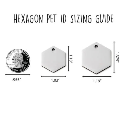 Personalized Dog Tag Hexagon Dog Name ID Tag Cat Tag Stainless Steel Pet Anti-lost Tag Puppy Accessories Dogs Collar Customized
