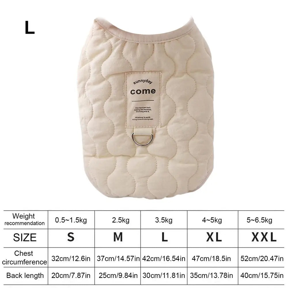 Winter Pet Coat Clothes for Cold Weather Clothing Warm Dog Clothes with Built in Harness Hole Pet Apparel for Small Dogs Cats