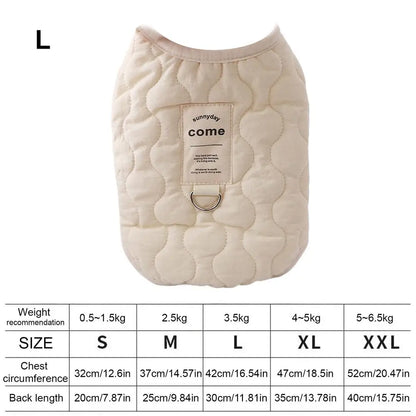 Winter Pet Coat Clothes for Cold Weather Clothing Warm Dog Clothes with Built in Harness Hole Pet Apparel for Small Dogs Cats