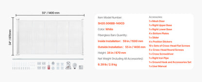 SucceBuy 55/71/110in Retractable Baby Gate 34in Tall Extends Wide Retractable Gate for Kids Pets Mesh Material Easy to Install
